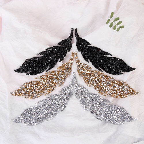 2019NEW AB Color Leaves Motifs Sticker Iron on