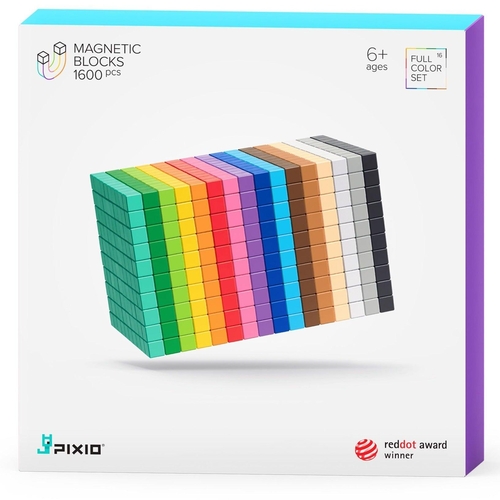 PIXIO-1600 Magnetic Blocks in 16 Colors +Free App