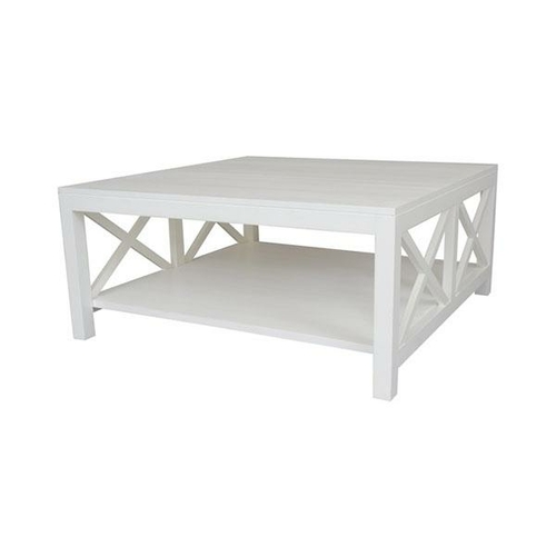 Catalina Crossed White Coffee Table