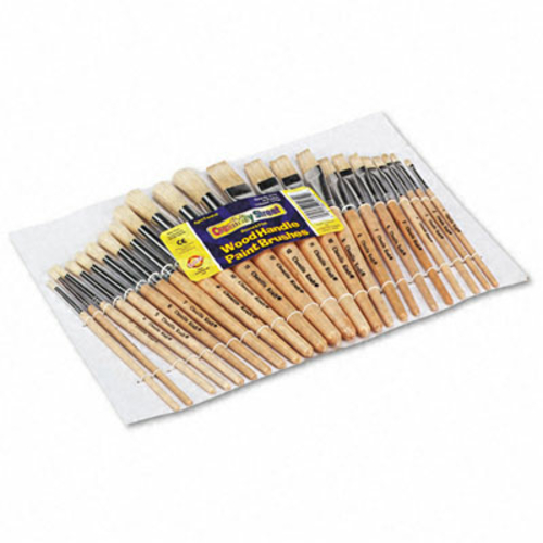 Creativity Street 5172 Preschool Brush Set- Sizes 1-12- Natural Bristl