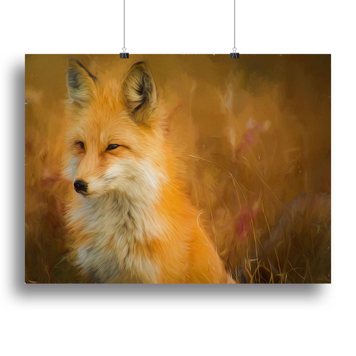 Fox Painting Canvas Print or Poster