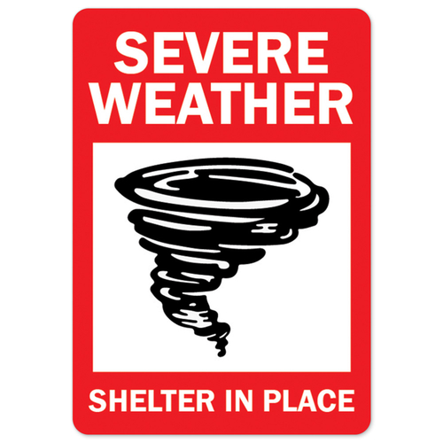 SignMission OS-NS-A-1824-25540 Covid-19 Notice Sign - Severe Weather S