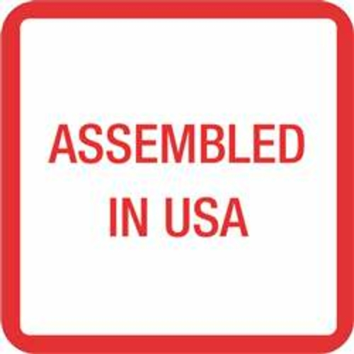 Tape Logic USA303 1 x 1 in. Assembled in U.S.A. Labels - Red, Whit