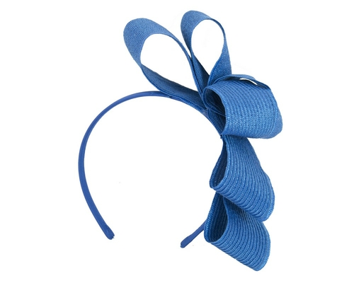 Royal blue bow fascinator