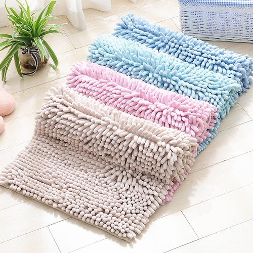 Microfiber Bath Rugs Chenille Floor Mat Shaggy Rug