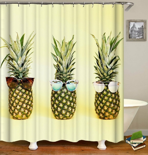 Sunglasses Pineapples Shower Curtain