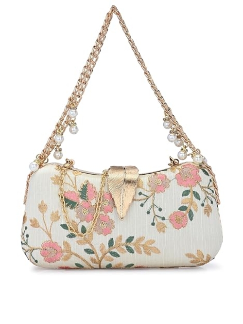 Women's Handcrafted Beautiful Bling Box Clutch Bag