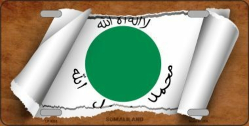 Smart Blonde LP-9285 Somaliland Flag Scroll Novelty Metal License Plat