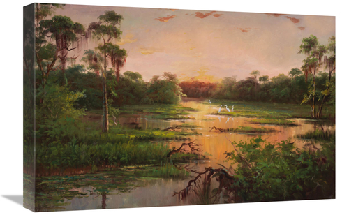 Global Gallery GCS-132545-1624-142 16 x 24 in. Sunset on the Bayou Art