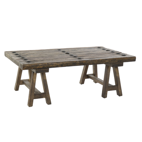 Centre Table DKD Home Decor Brown Black Wood 110 x 70 x 40 cm