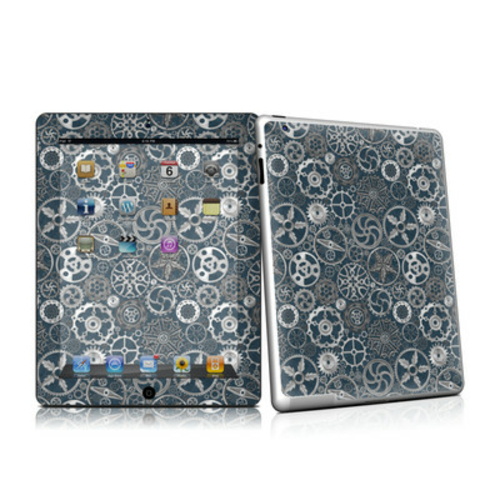 DecalGirl IPD2-SLVRGEARS DecalGirl iPad 2 Skin - Silver Gears