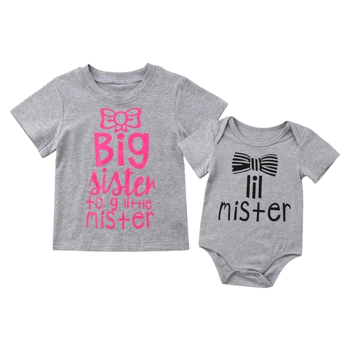 Baby Kids Girls  Cotton Sisters Matching Bodysuit