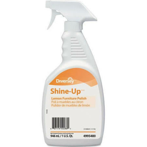 Diversey 4995480 32 oz Shine Up Polish Furniture, Lemon - Case of 