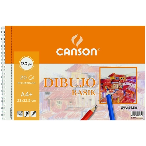 Drawing Pad Canson Basik Micro perforated With inset 130 g 20 Sheets