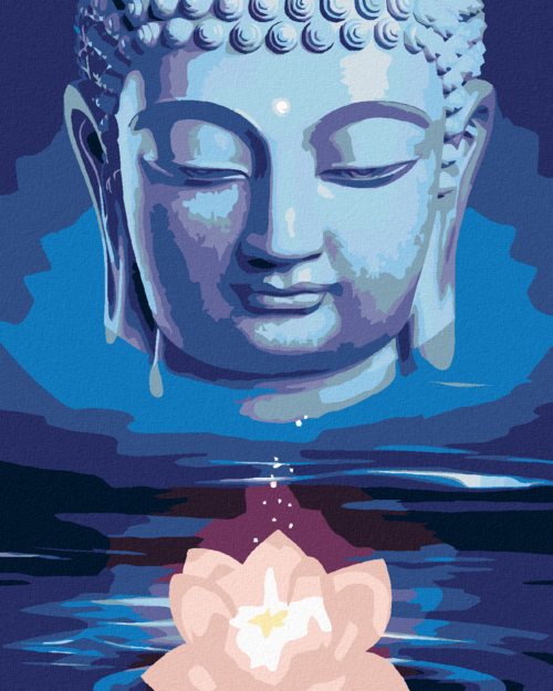 Paint by Numbers - BLUE BUDDHA WITH LOTUS