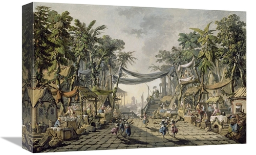 Global Gallery GCS-459984-1218-142 12 x 18 in. Market Scene in An Imag