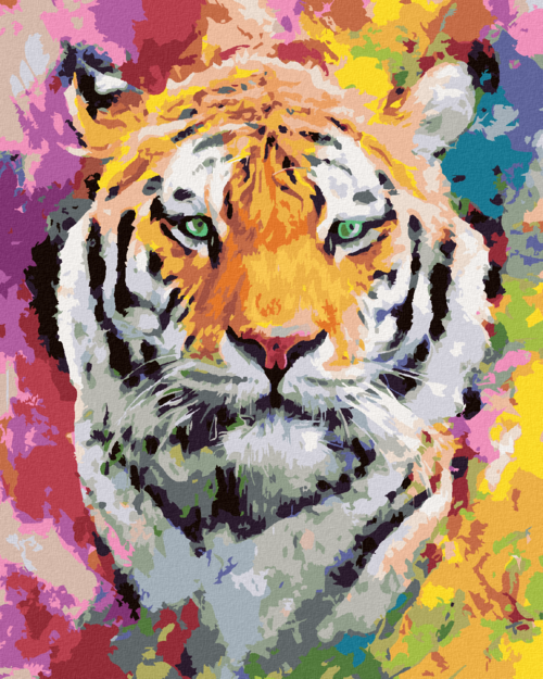 Paint by Numbers - TIGER IN COLOURS