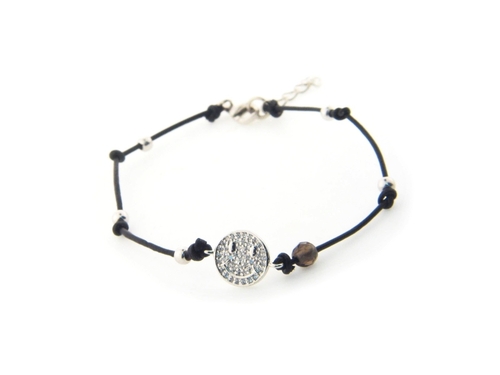 Fronay 212232 Best Friend Bracelets in Genuine Leather & Sterling Silv