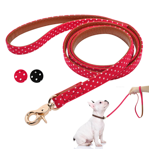 Leather Pet Dog Leash Cat Dog Walking Lead Rope
