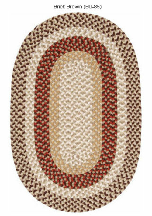 Burmingham BU85R096X096 Burmingham - Brick Brown 8 ft. round