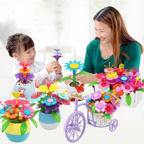 46pcs Fun Flower Arrangement Bouquet Colorful