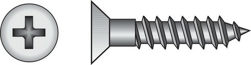 Hillman 40057 8 x 0.5 in. Steel Wood Screws