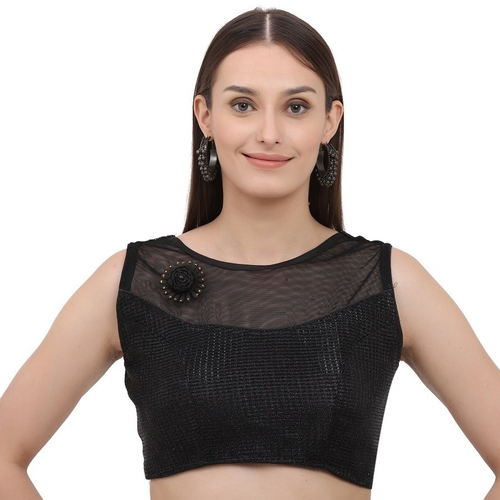 Solid Crop Top For Women And Girls Black