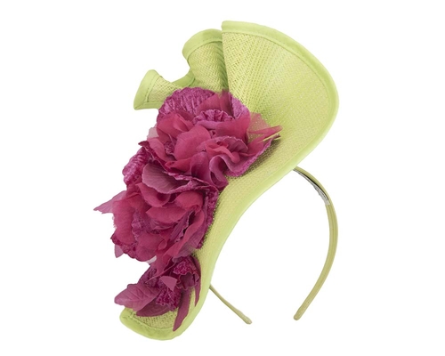 Lime fuchsia  Cup races fascinator