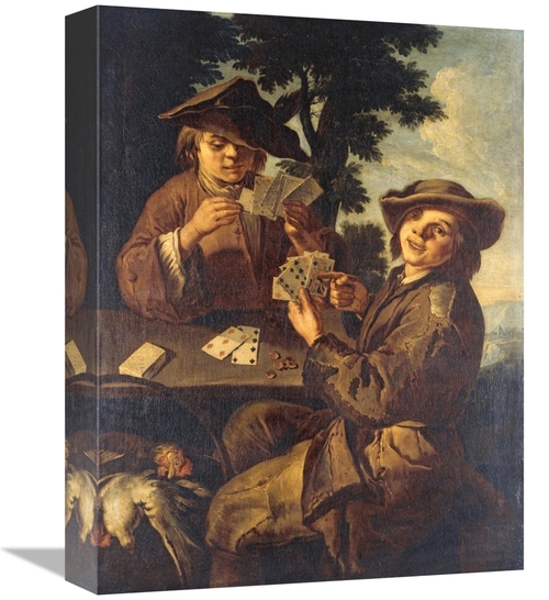 Global Gallery GCS-266344-16-142 16 in. Two Peasant Boys Playing Cards