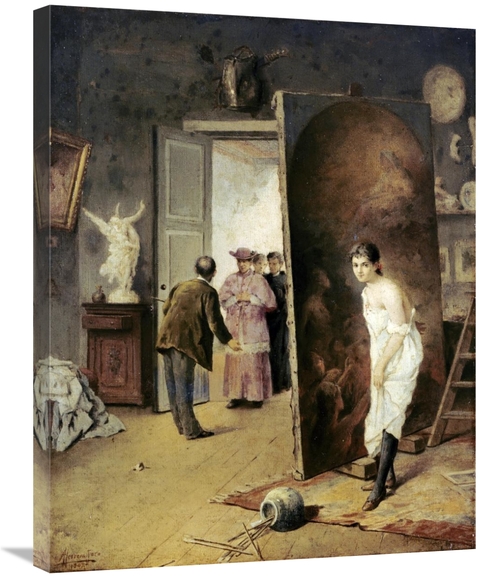 Global Gallery GCS-267417-30-142 30 in. The Studio Visitor Art Print -