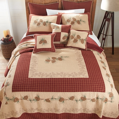 American Heritage Textiles Z80107 110 x 96 in. Pine Lodge 3 Piece Cott