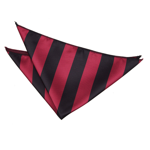 Striped Handkerchief - Burgundy & Black