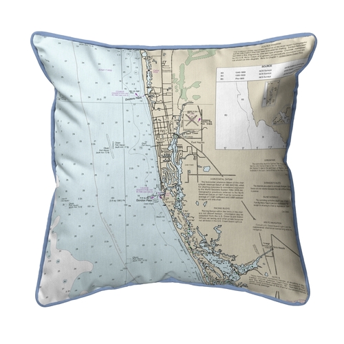 Betsy Drake HJ11429NA Naples Bay, FL Nautical Map Large Corded Ind