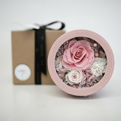 Pink Leather Floral Arrangement