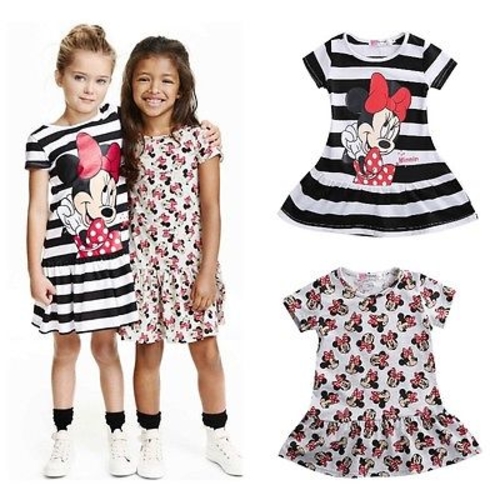 Hot Sale New 2016 summer girl dress Mouse print