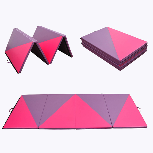 Soozier 4ftx10ftx2inch PU Leather Gymnastics Tumbling Gym Mat Arts