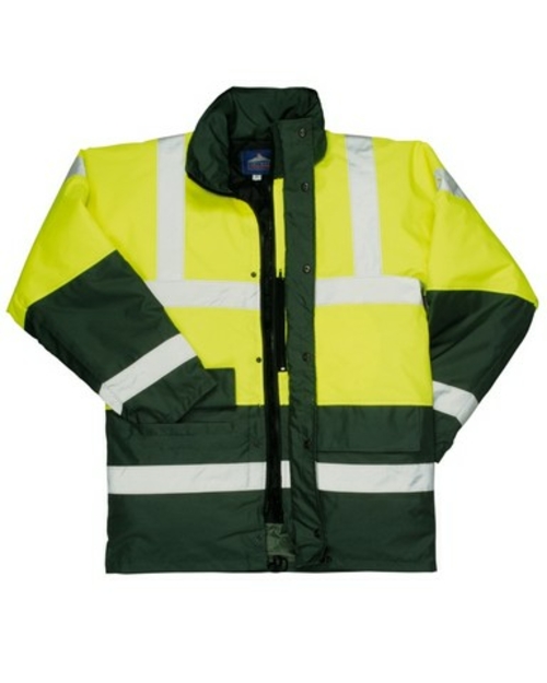 Portwest US466 2XL Hi-Visibility Contrast Traffic Jacket, Yellow &