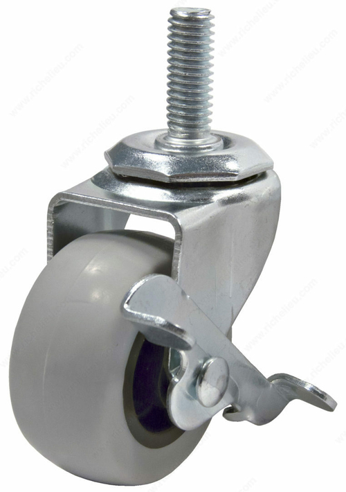 Richelieu F24723 2 in. Threaded Stem & Brake Thermoplastic Rubber Gene