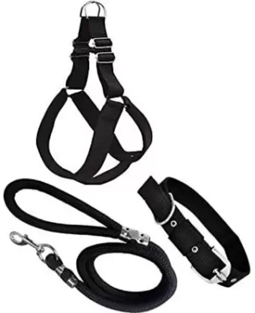 Dog Harness Belts Neck and Rope Set (Waterproof, Medium, Leash Dog