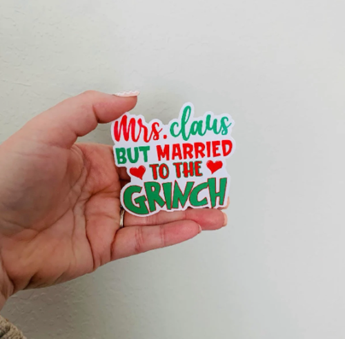 Married the Grinch-The Grinch Sticker/Magnet