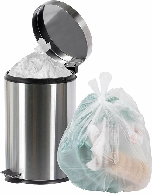 Pack of 250 Garbage Can Liners 24 x 24 High Density Natural Trash Bags