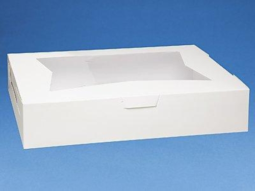 10Pcs White Bakery Boxes with Window   Cake Cardboard Dessert Box