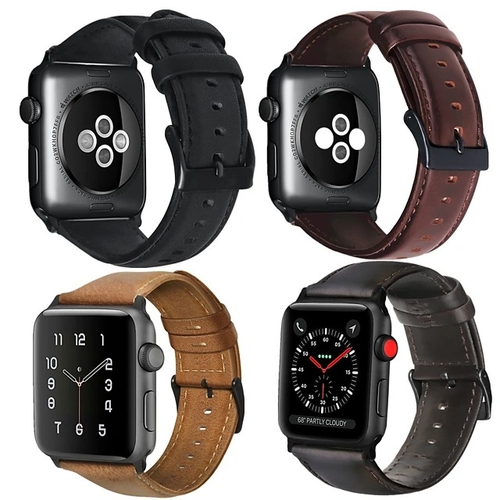 Leather Watch Band Loop Genuine Leather for all Apple Watch Series 