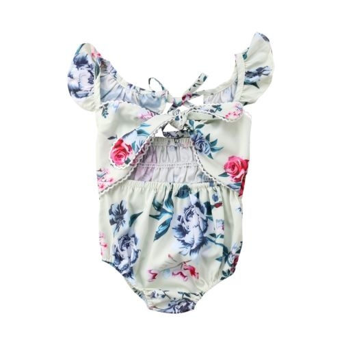 Summer Newborn Infant Baby Girl Floral Romper