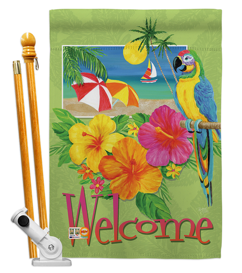 Breeze Decor BD-SU-HS-106066-IP-BO-D-US12-AM 28 x 40 in. Welcome Tropi