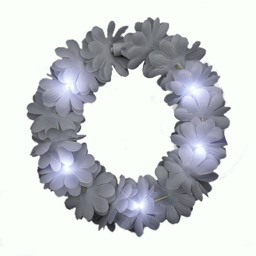 Blinkee A1350 Light Up Flashing Wedding White Flower Princess Angel Ha