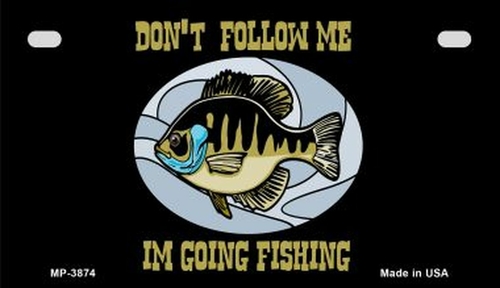 Smart Blonde MP-3874 7 x 4 in. Dont Follow Me Novelty Metal Motorcycle