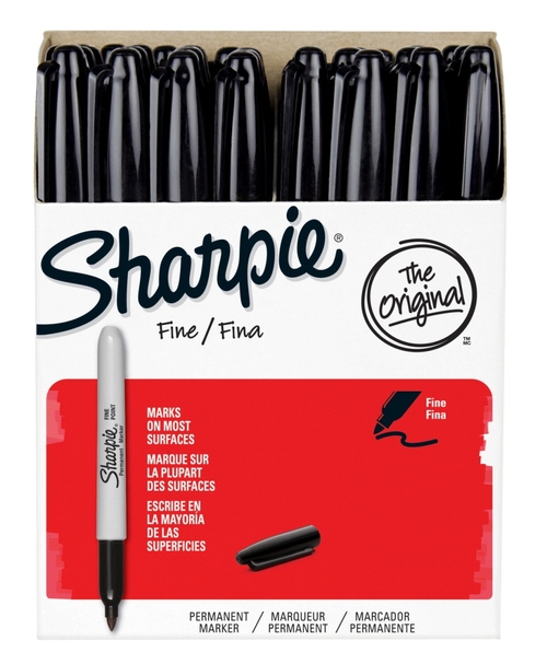 Sanford 1530187 Fine Point Permanent Markers, Black - Pack of 36