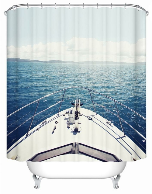 Sail Your Yacht Toward The Horizon Shower Curtain