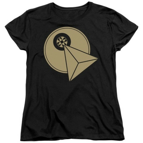 Trevco Star Trek-Vulcan Logo - Short Sleeve Womens Tee - Black- 2X